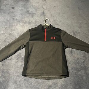 Under Armour Black and Dark Gray Quarter-Zip